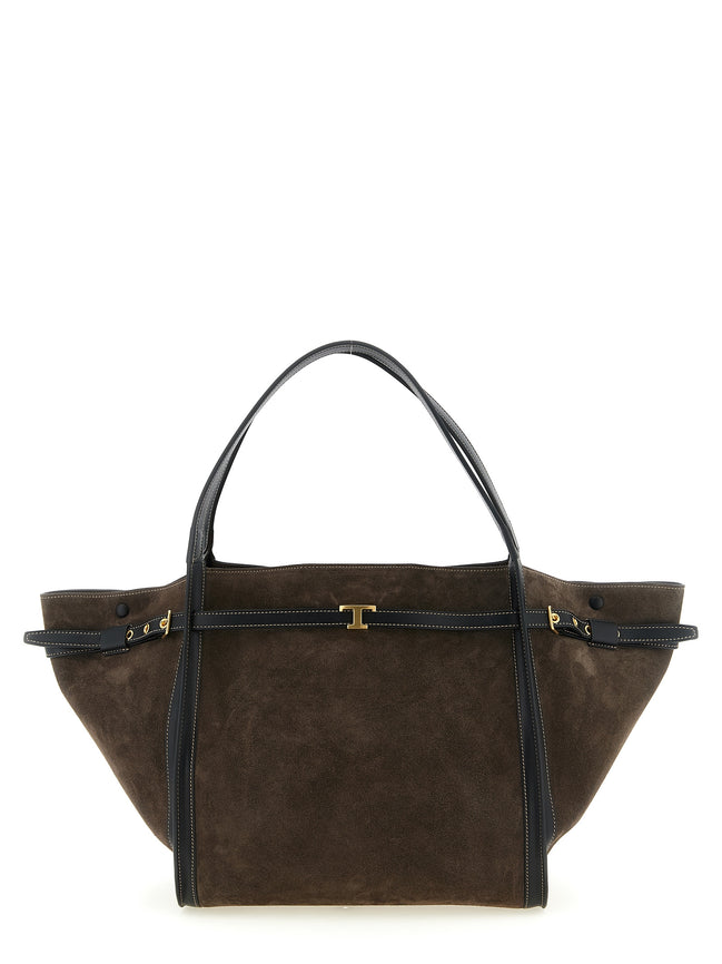 Tod's Brown Calfskin Tote Bag
