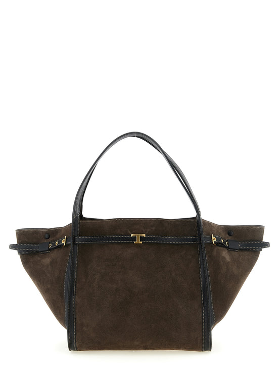 Tod's Brown Calfskin Tote Bag