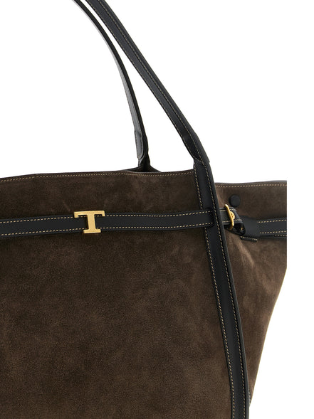 Tod's Brown Calfskin Tote Bag