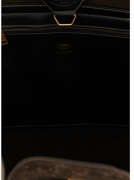 Tod's Brown Calfskin Tote Bag