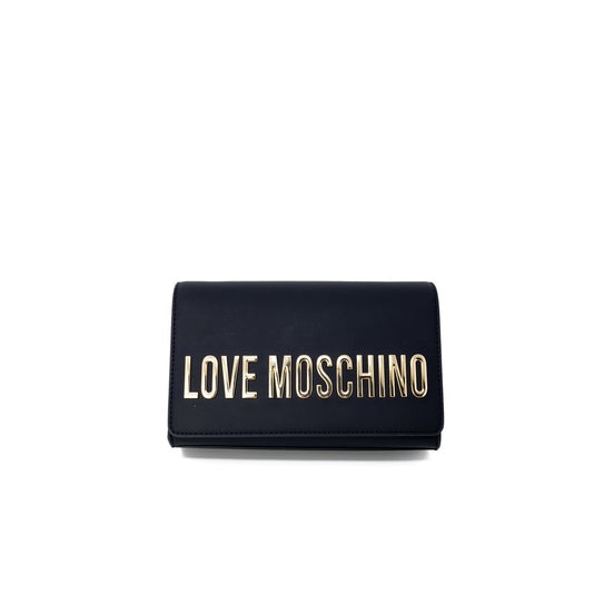 Τσάντα χειρός Love Moschino μαύρη από πολυαιθυλένιο