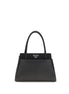 Prada Black Calf Leather Bos Taurus Handbag