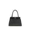 Prada Black Calf Leather Bos Taurus Handbag