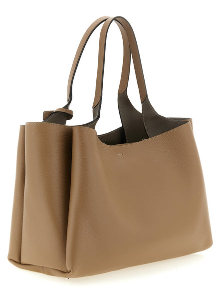 Τσάντα tote Tod's από καφέ δέρμα μοσχαριού