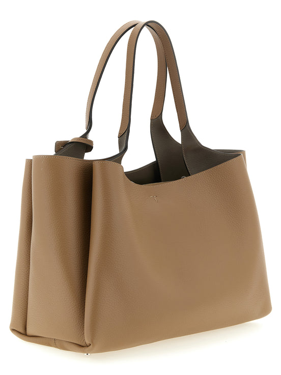 Tod's Brown Calfskin Tote Bag