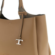 Τσάντα tote Tod's από καφέ δέρμα μοσχαριού