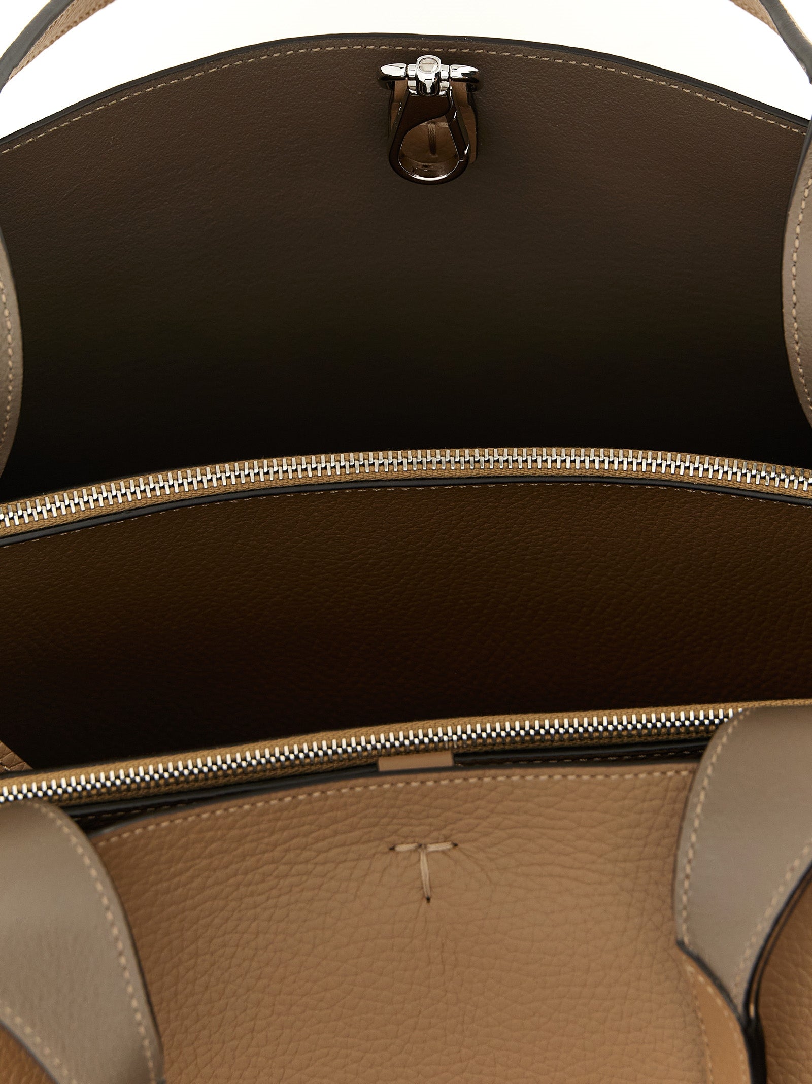 Τσάντα tote Tod's από καφέ δέρμα μοσχαριού
