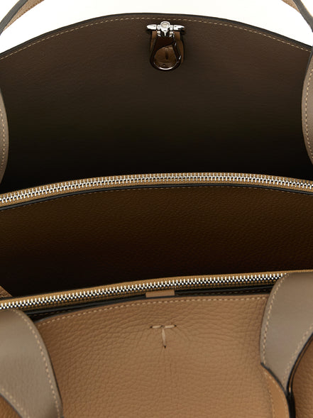 Τσάντα tote Tod's από καφέ δέρμα μοσχαριού
