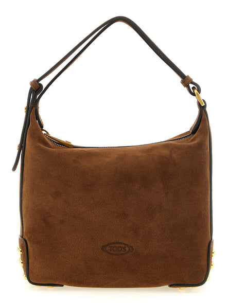 Tod's Brown Calfskin Shoulder Bag