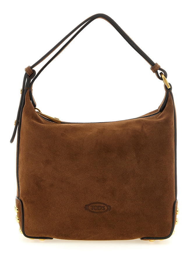 Tod's Brown Calfskin Shoulder Bag