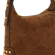 Tod's Brown Calfskin Shoulder Bag