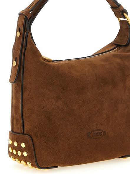 Tod's Brown Calfskin Shoulder Bag