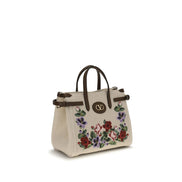 Τσάντα Valentino Garavani Antibes Mini Beige Linen