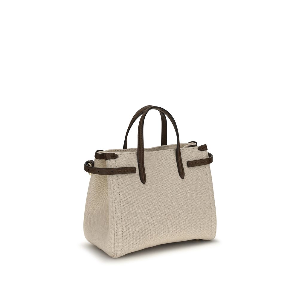 Τσάντα Valentino Garavani Antibes Mini Beige Linen