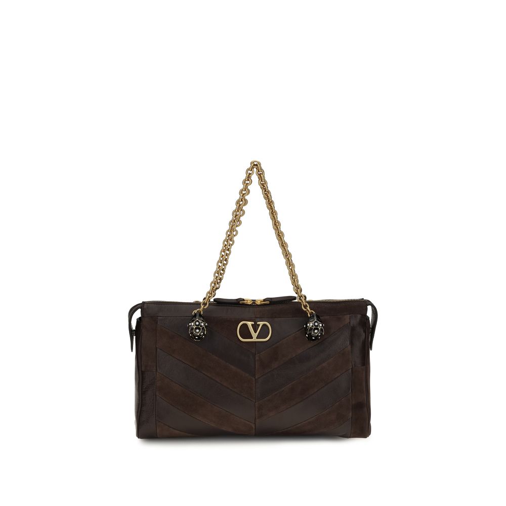 Valentino Garavani Panthea Medium Brown Shoulder Bag