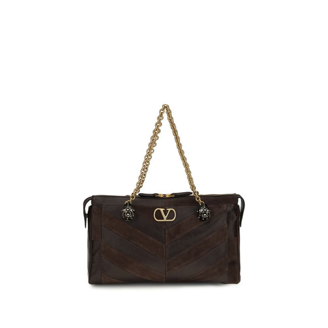 Valentino Garavani Panthea Medium Brown Shoulder Bag