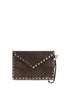 Τσάντα Valentino Garavani Medium Brown Suede Rockstud Clutch
