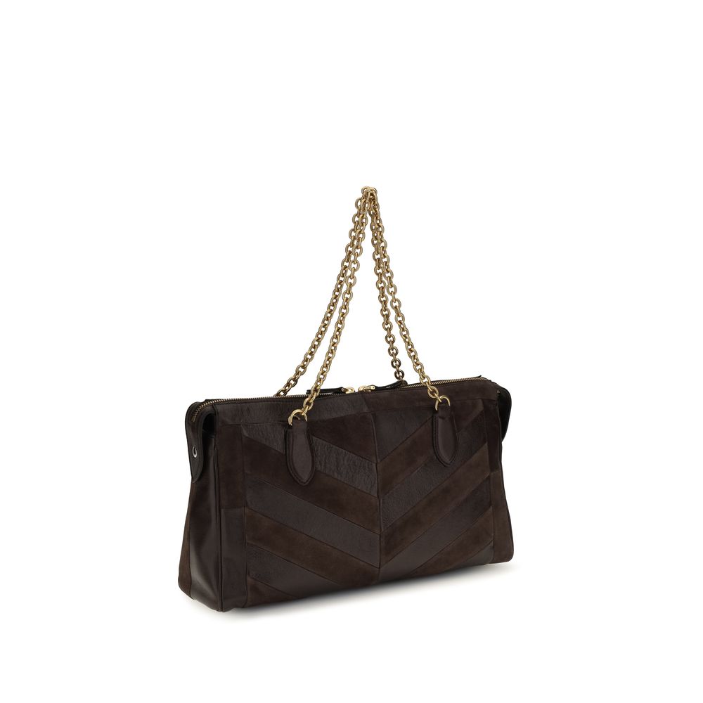 Valentino Garavani Panthea Medium Brown Shoulder Bag