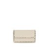 Πορτοφόλι Valentino Garavani Rockstud Chain Beige Leather