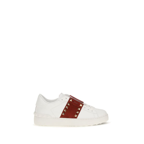 Valentino Garavani White Calf Leather Bos Taurus Low Top Sneakers