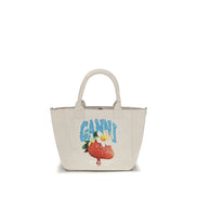 Τσάντα Ganni Small Easy Beige Shoulder