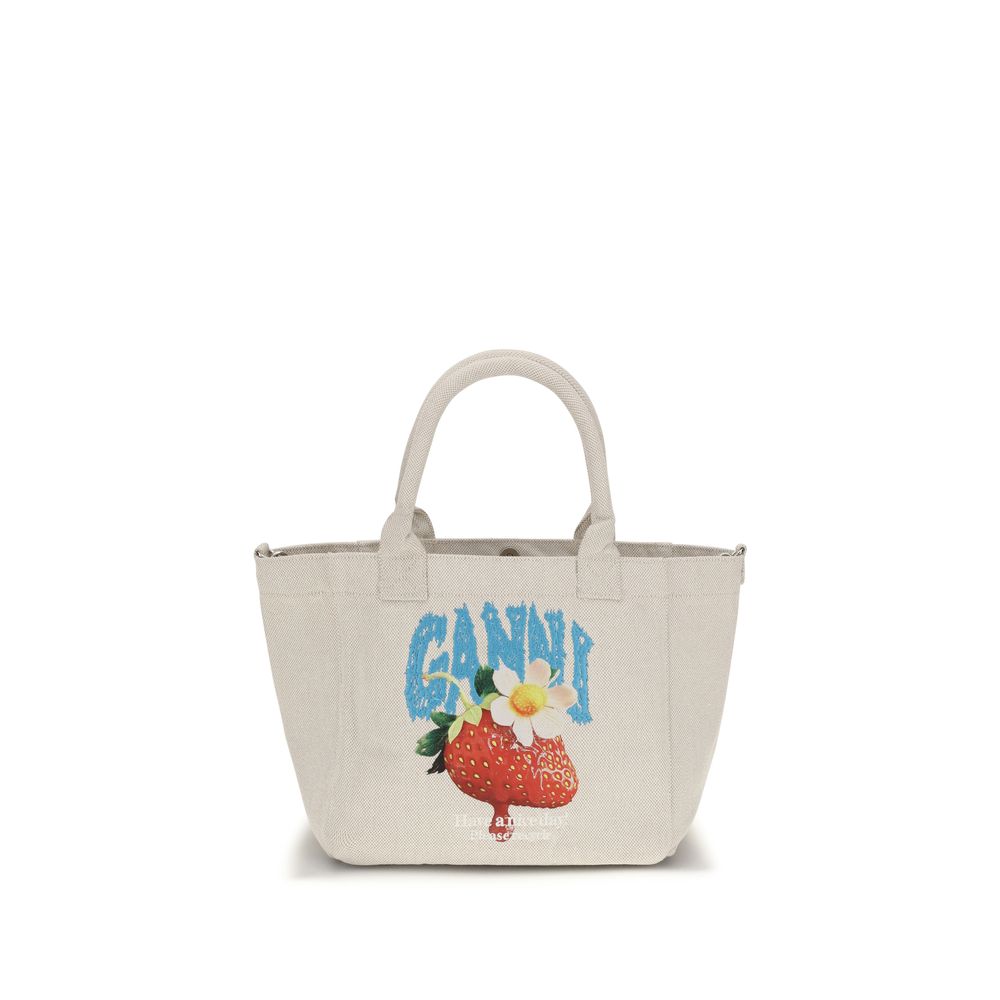 Τσάντα Ganni Small Easy Beige Shoulder
