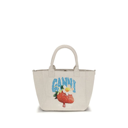 Τσάντα Ganni Small Easy Beige Shoulder