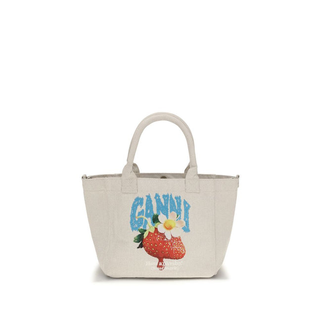 Τσάντα Ganni Small Easy Beige Shoulder