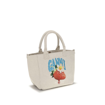Τσάντα Ganni Small Easy Beige Shoulder