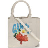 Τσάντα Ganni Small Easy Beige Shoulder