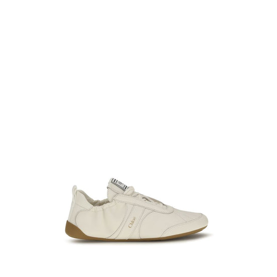 Chloé Kick Beige Fabric Sneakers