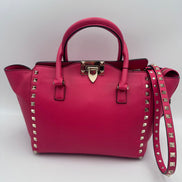Valentino Garavani Rockstud Leather Satchel Bag