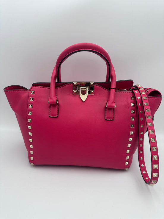 Valentino Garavani Rockstud Leather Satchel Bag