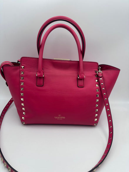 Valentino Garavani Rockstud Leather Satchel Bag