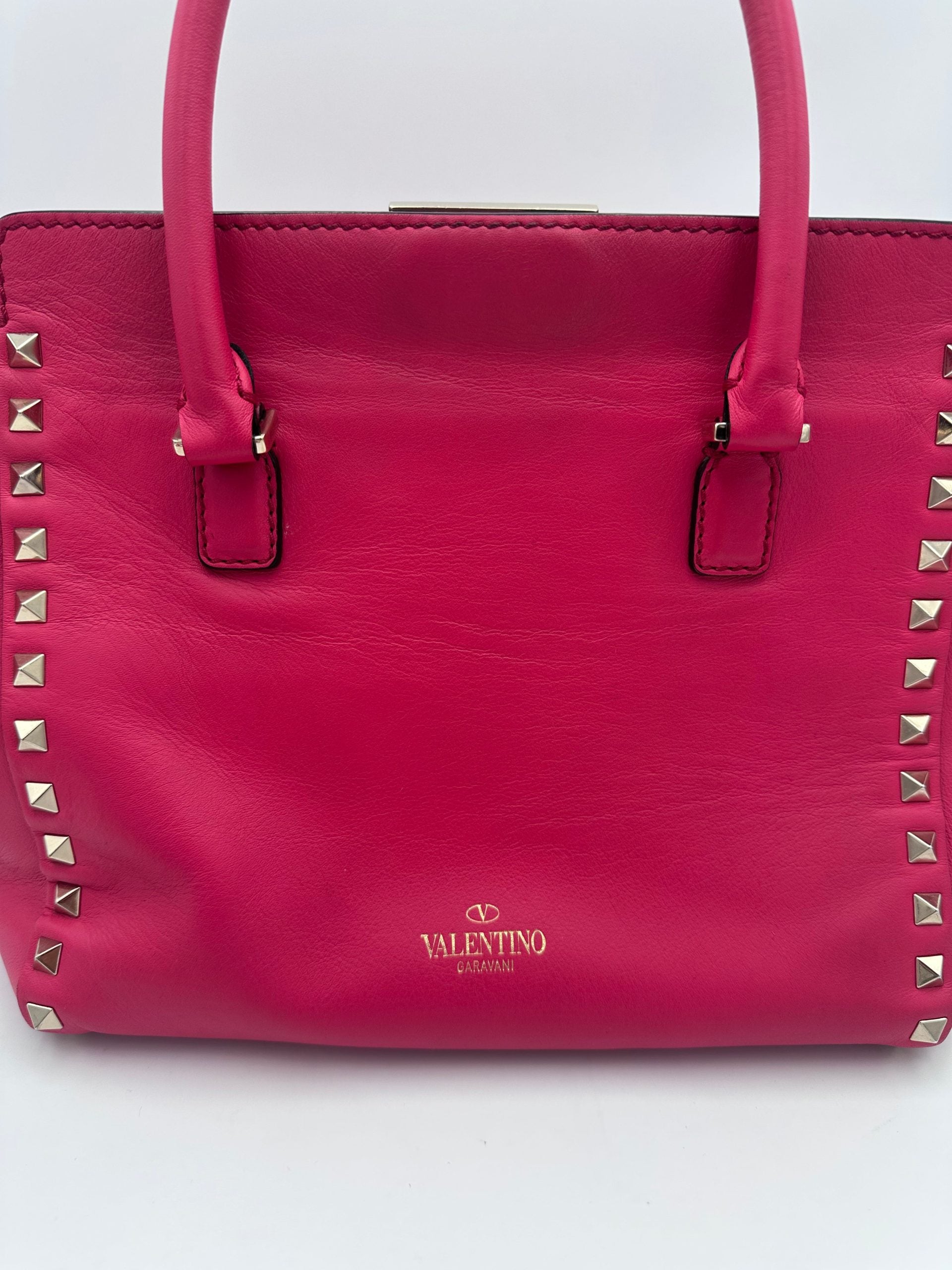 Valentino Garavani Rockstud Leather Satchel Bag