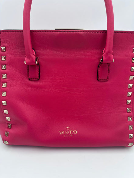 Valentino Garavani Rockstud Leather Satchel Bag