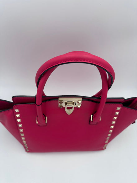 Valentino Garavani Rockstud Leather Satchel Bag