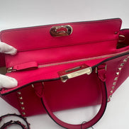 Valentino Garavani Rockstud Leather Satchel Bag