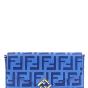 Fendi Blue Calfskin Cardholder