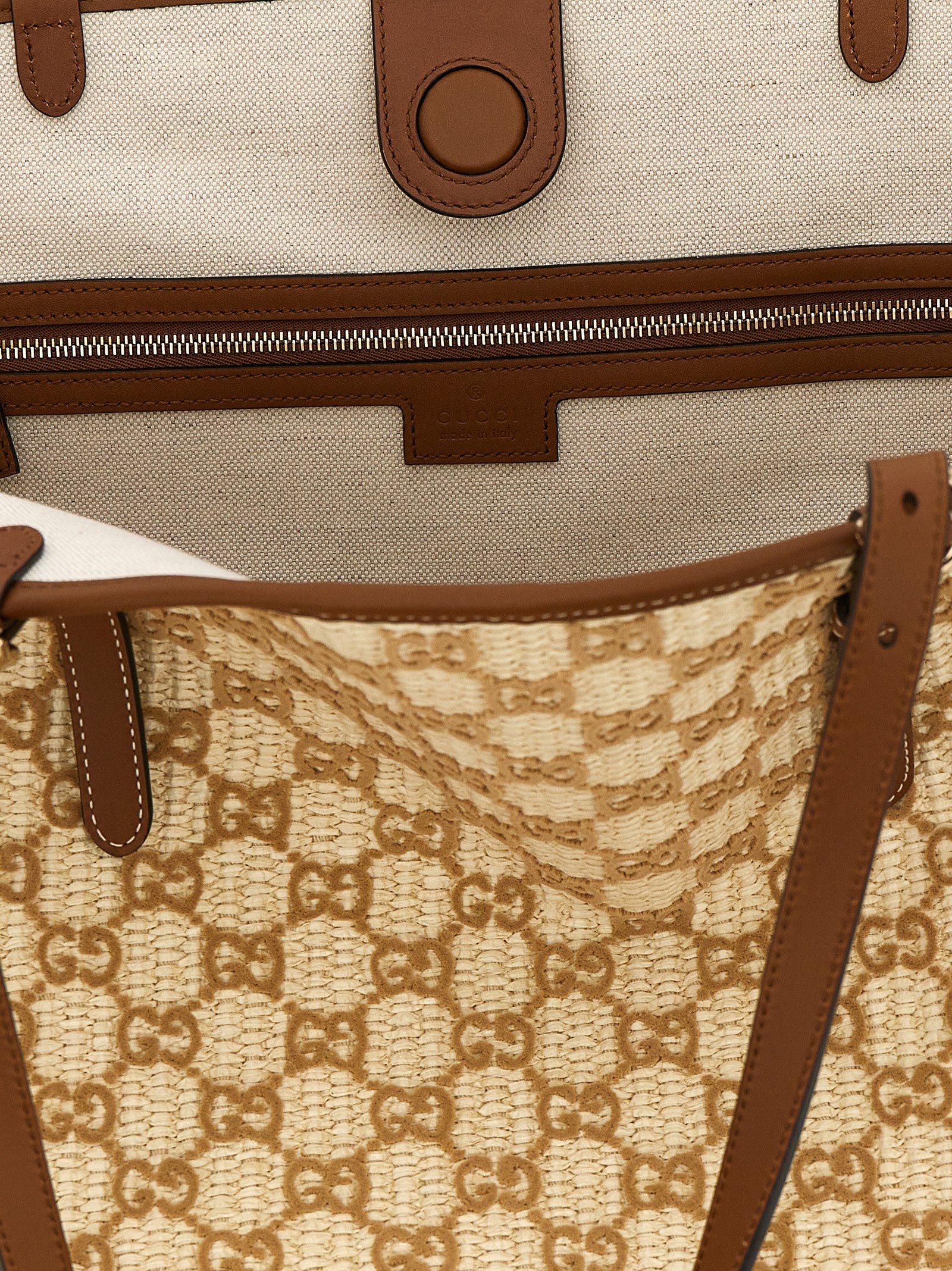 Gucci Brown Cotton Handbag