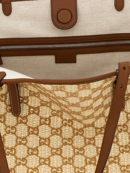 Gucci Brown Cotton Handbag