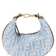 Fendi Blue Cotton Handbag