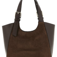Τσάντα Furla Dora S Brown Suede and Calfskin Tote