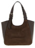 Τσάντα Furla Dora S Brown Suede and Calfskin Tote