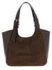 Τσάντα Furla Dora S Brown Suede and Calfskin Tote