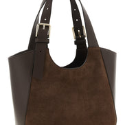 Τσάντα Furla Dora S Brown Suede and Calfskin Tote