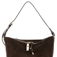 Τσάντα ώμου Furla Debby Brown Calfskin