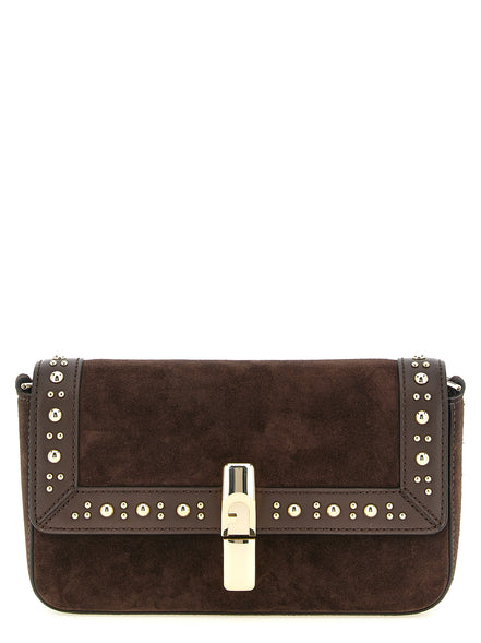 Τσάντα Furla Iride S Brown Suede Crossbody