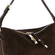 Τσάντα ώμου Furla Debby Brown Calfskin