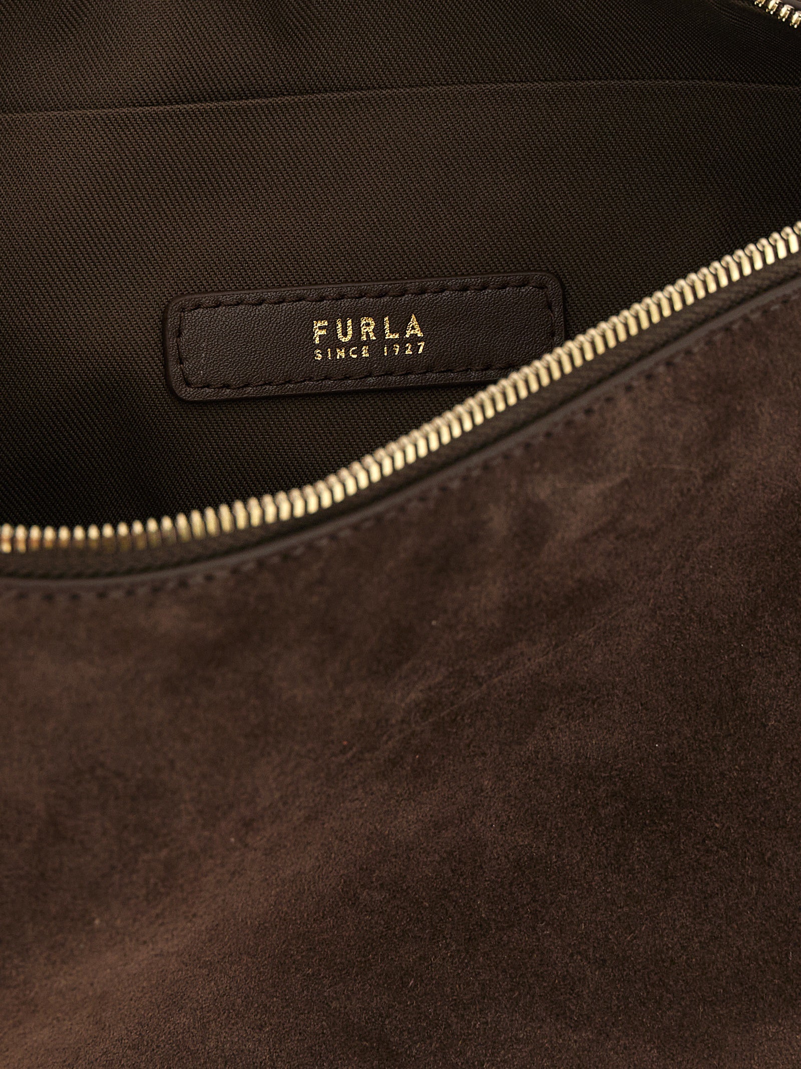 Τσάντα ώμου Furla Debby Brown Calfskin